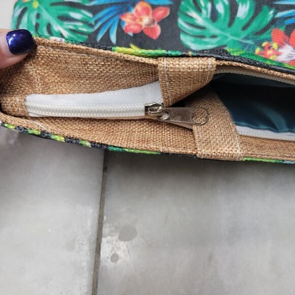 Tropic Pattern Canvas  Summer Beach Bag Travel Bag For Vacation - Picture 5 of 11